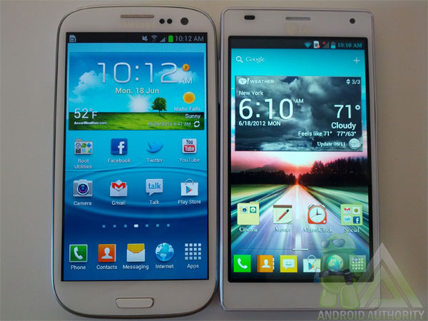 GS 3 VS LG Optimus 4XHD Samsung Galaxy S3 VS LG Optimus 4X HD, le comparatif vidéo  