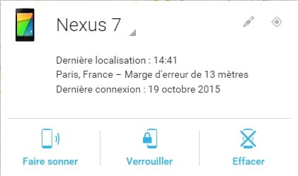 appareils fonctionnalités android device manager