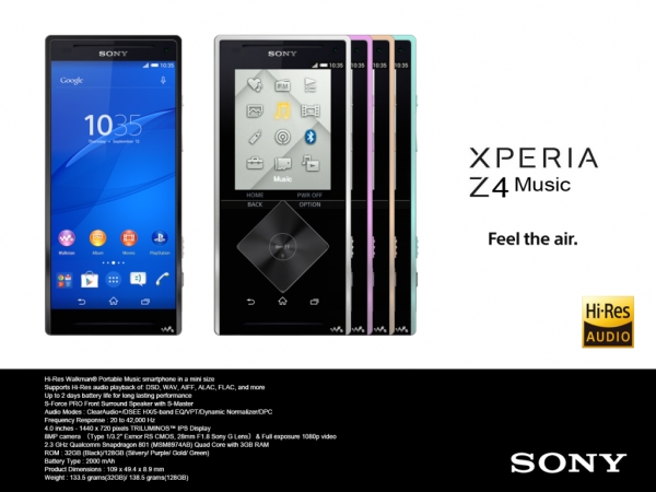 Sony Xperia Z4 Music : un nouveau baladeur Android dévoilé par 