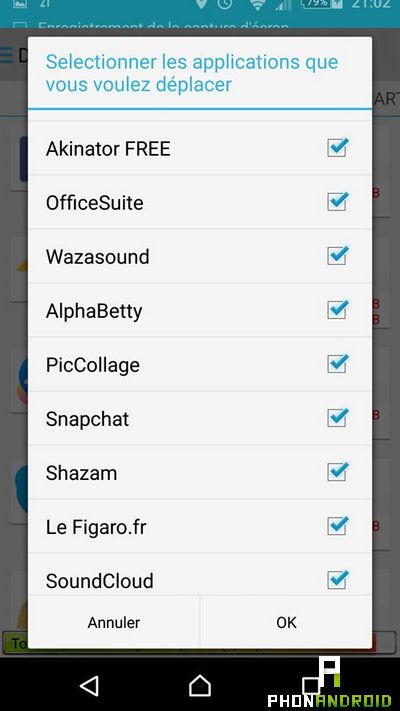 choisir applications deplacer