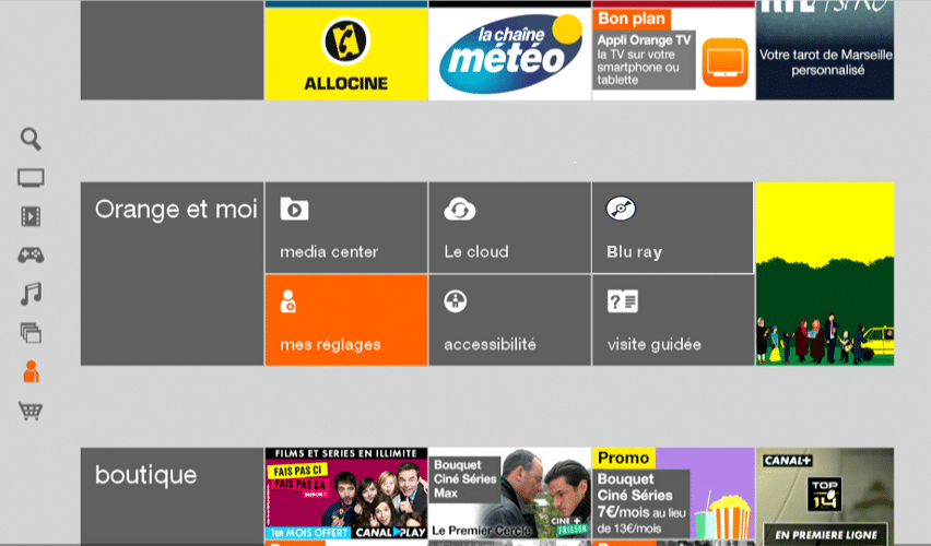 Chaînes de TF1 et box d'Orange Chaînes de TF1 et box d'Orange