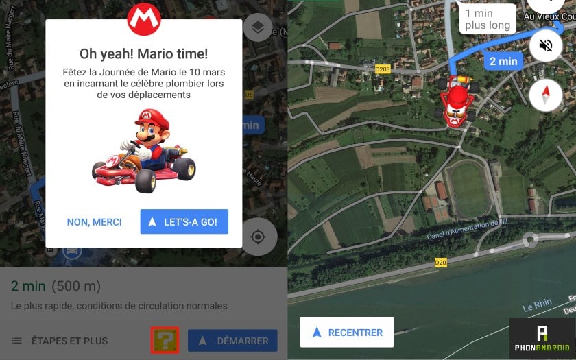 google maps mario interface