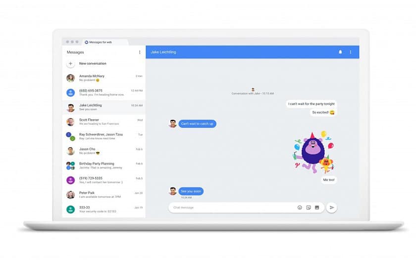 android messages pc