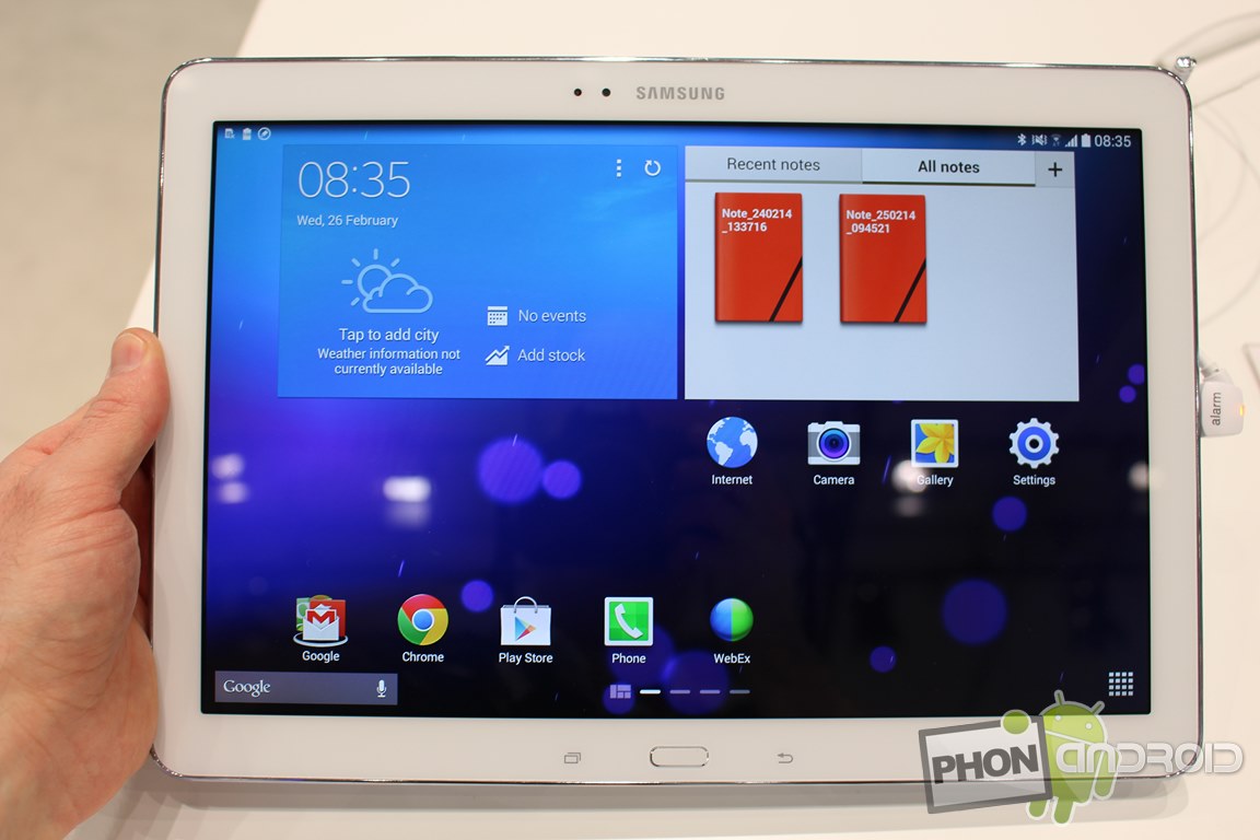 galaxy note pro 122 face