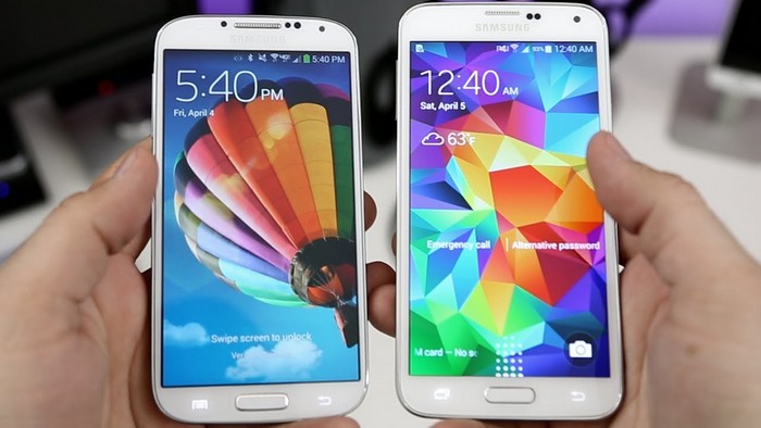 galaxy s4 vs galaxy s5 lockscreen