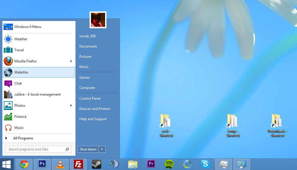 Windows 8, le menu démarrer