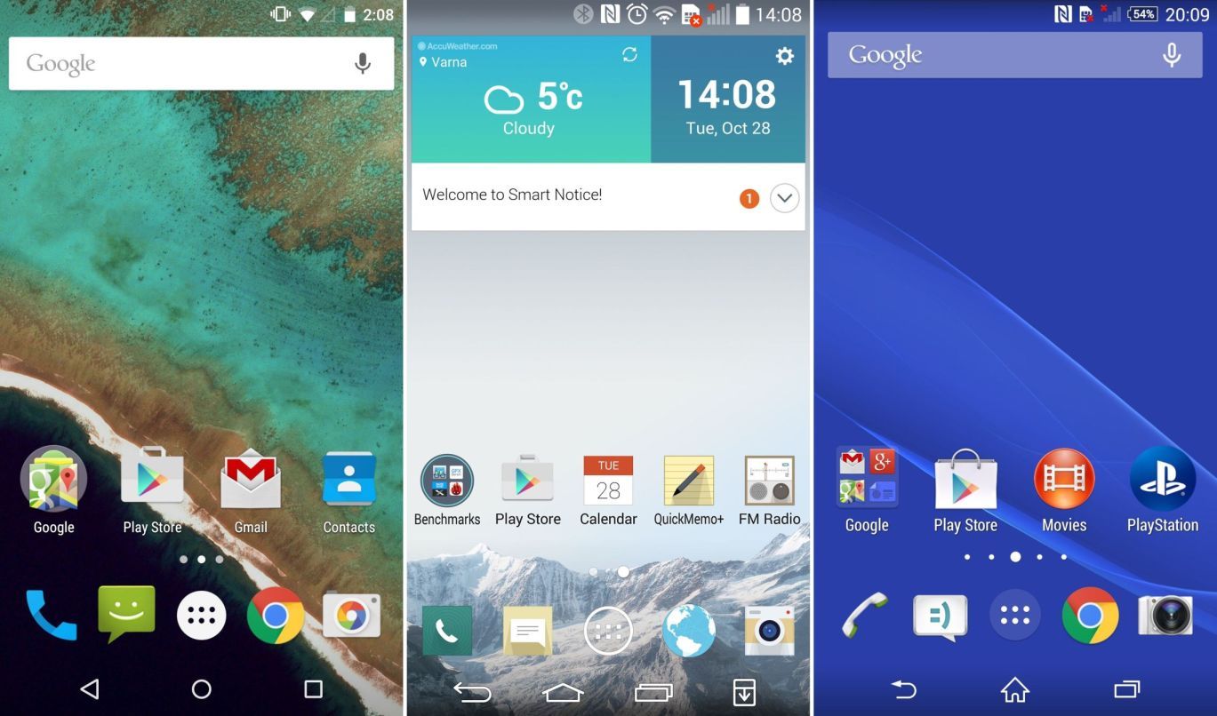 Android Lollipop vs TouchWiz vs HTC Sense vs LG vs Sony Xperia