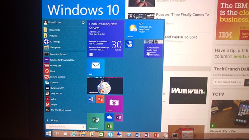 windows 10 menu demarrer
