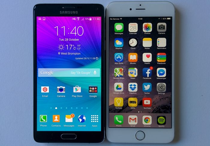 Galaxy Note 4 iPhone 6 Plus