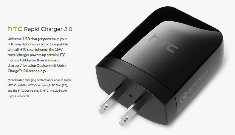 HTC Rapid Charger recharge ultra-rapide de smartphone