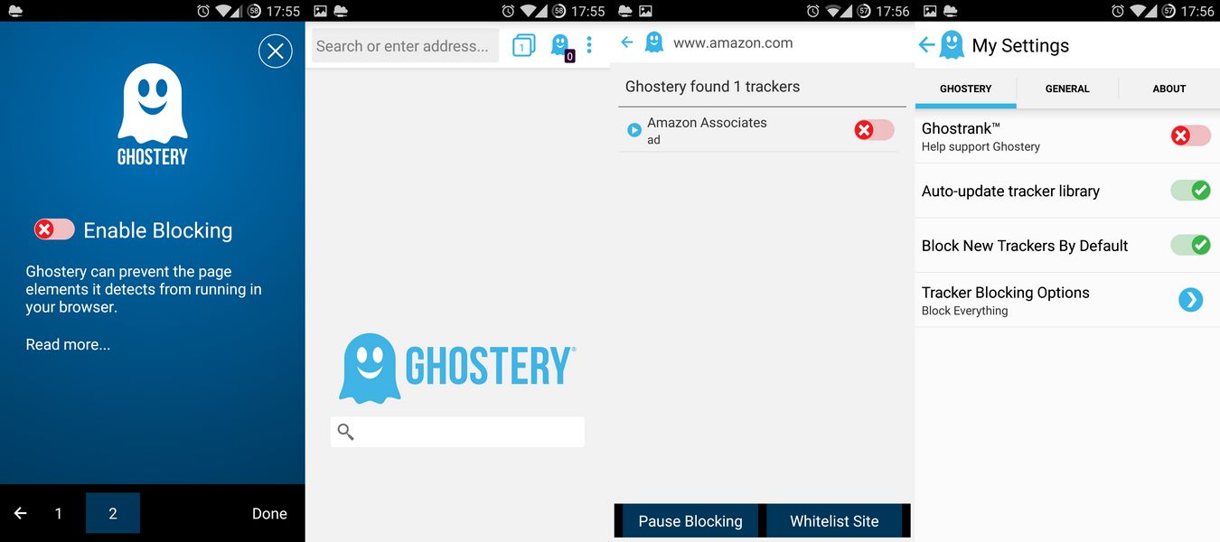 Application Ghostery Privacy Browser