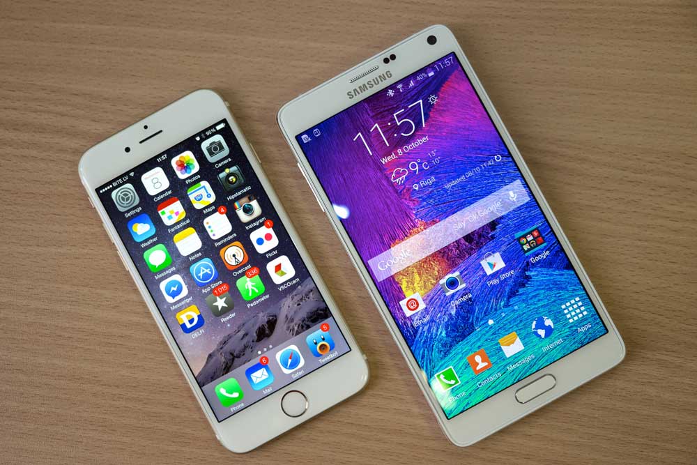 iphone 6 galaxy note 4