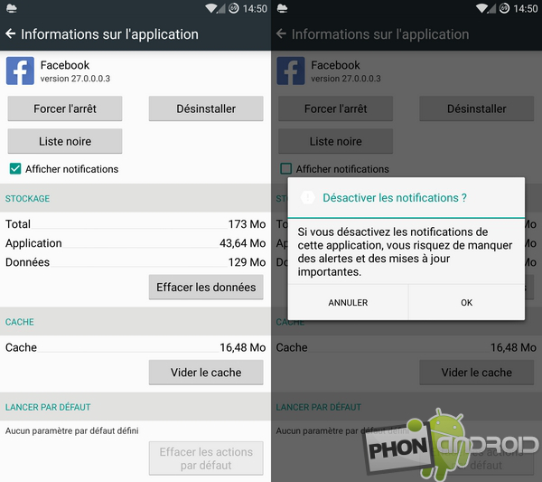 étape 2 comment filtrer les notifications