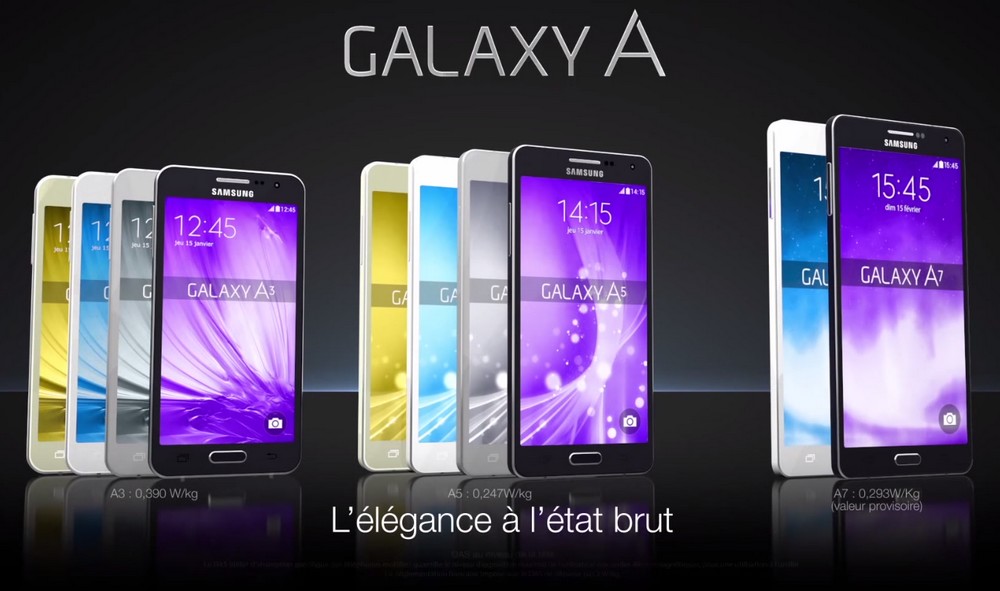 Les Galaxy A3, A5 et A7 vont débarquer en France !  PhonAndroid.com