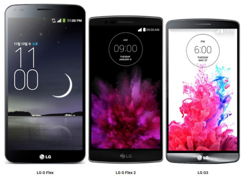 lg g flex 2 vs lg g flex vs lg g3 comparatif