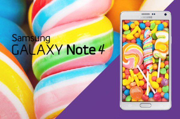 galaxy note 4 lollipop une