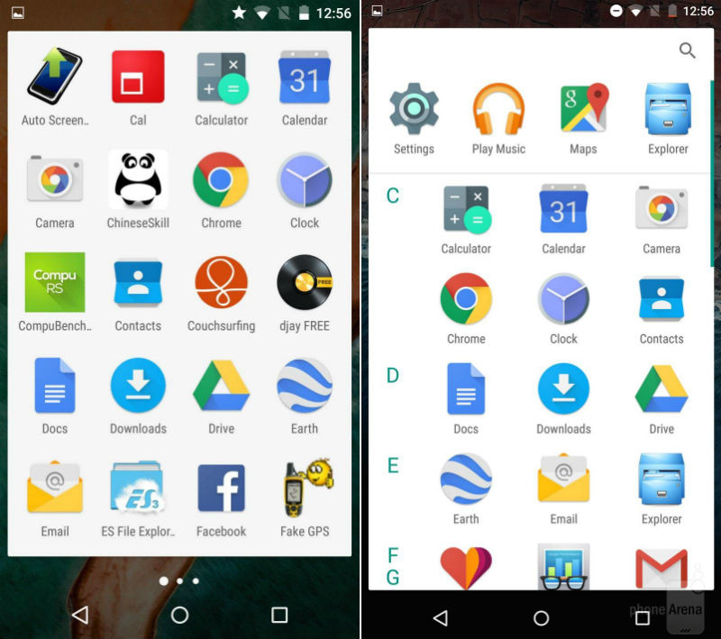 Android M App Drawer