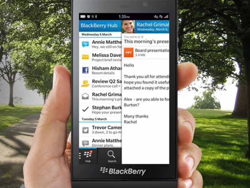 blackberry hub