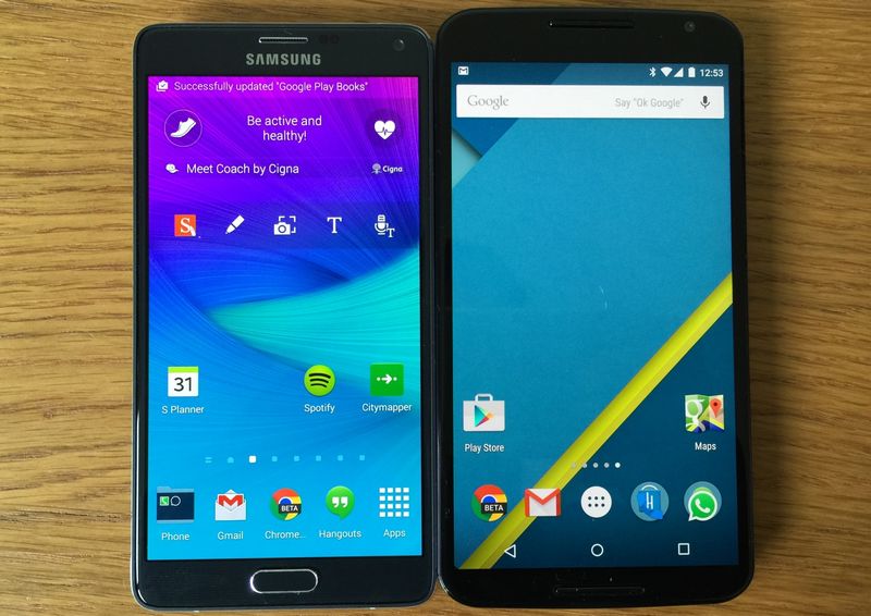 Galaxy Note 4 vs Nexus 6