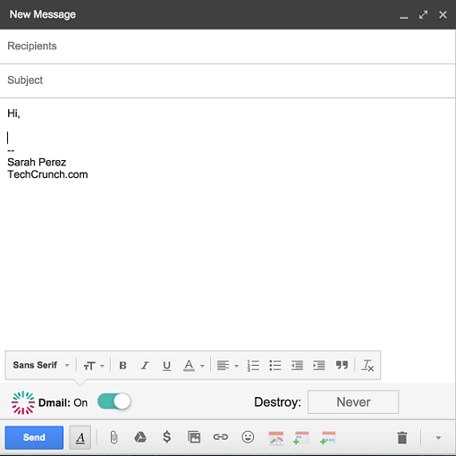 Dmail Gmail extension 
