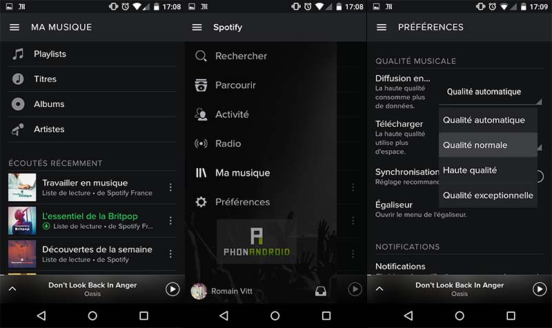 reduire consommation data spotify