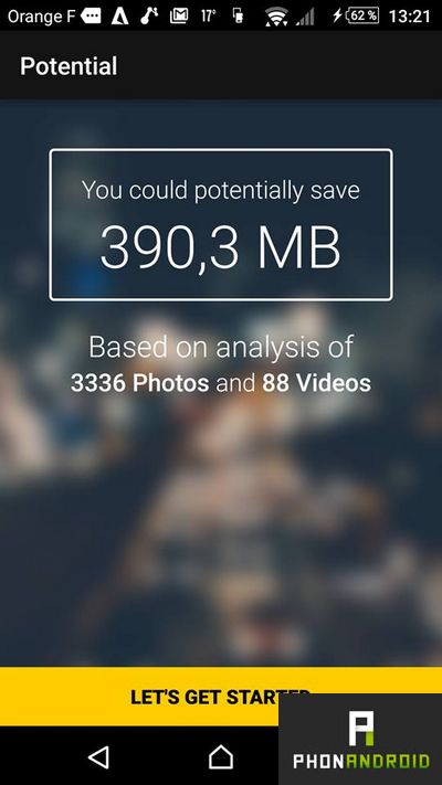 compresser photos vidéos android