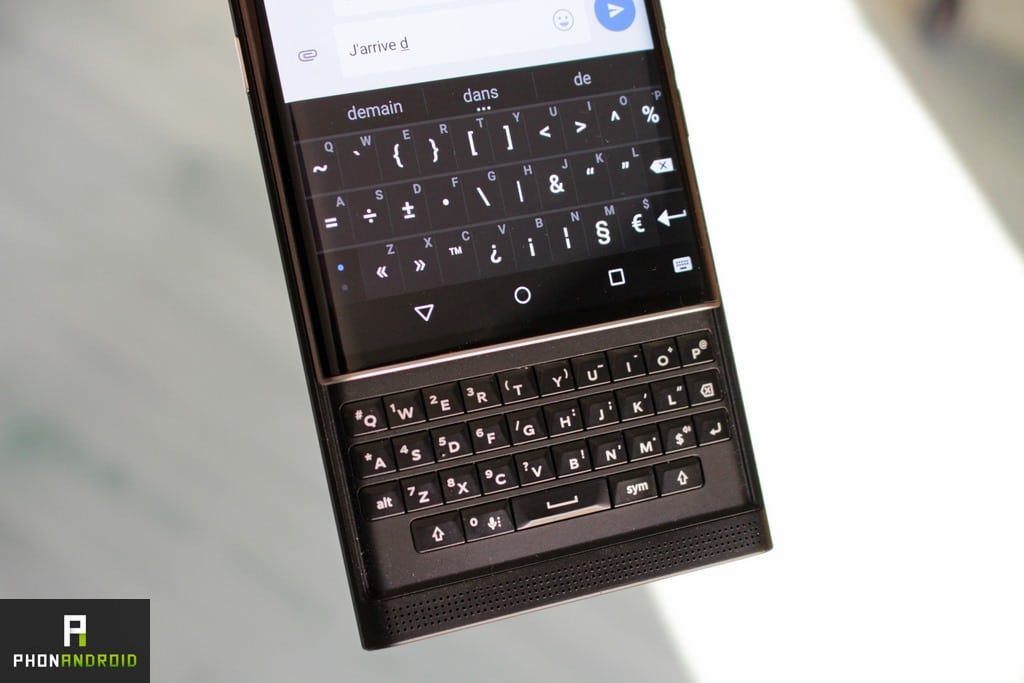 blackberry priv clavier tactile