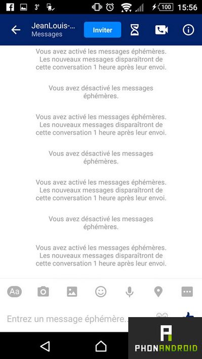 facebook messenger messages ephemeres