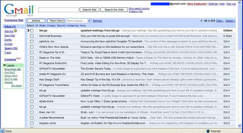 gmail 2004