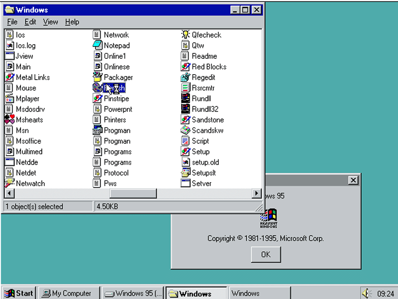 windows 95 navigateur
