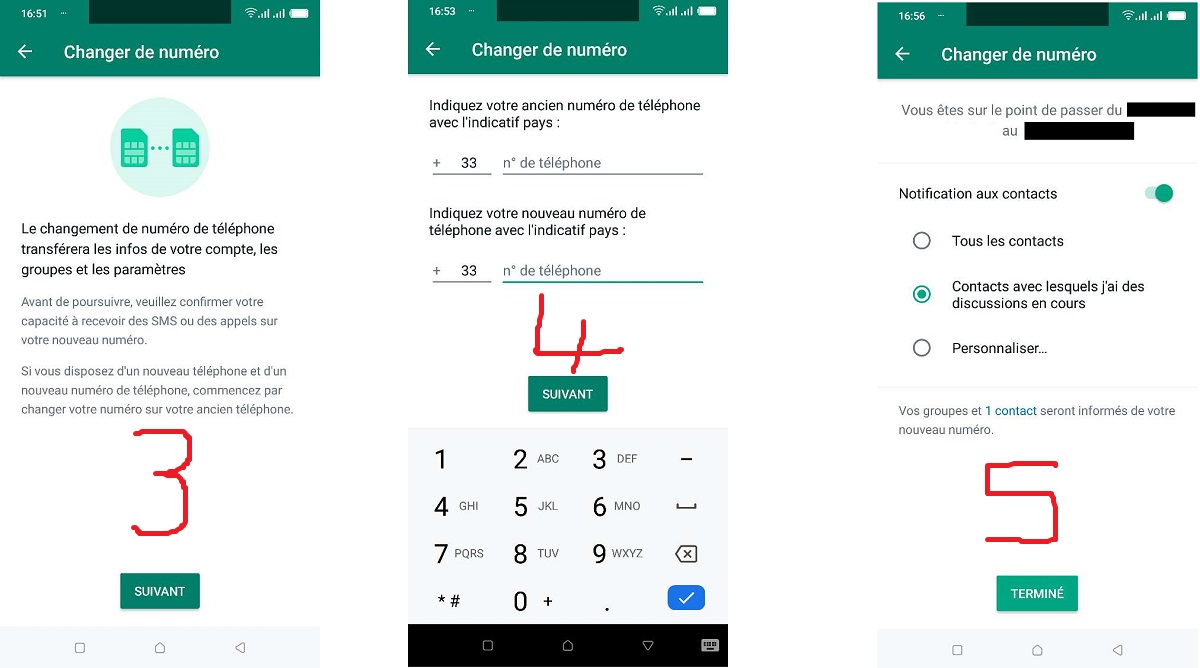 Steps to change your WhatsApp number