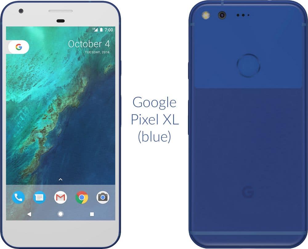 google pixel bleu