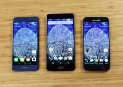 Honor 8 OnePlus 3 Galaxy S7 lecteur empreintes