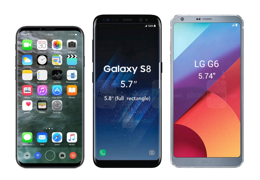 Galaxy S8 LG G6 iPhone 8