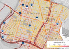google maps cartographie pollution air