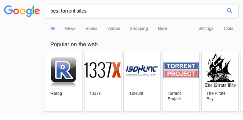 Google recherche torrent