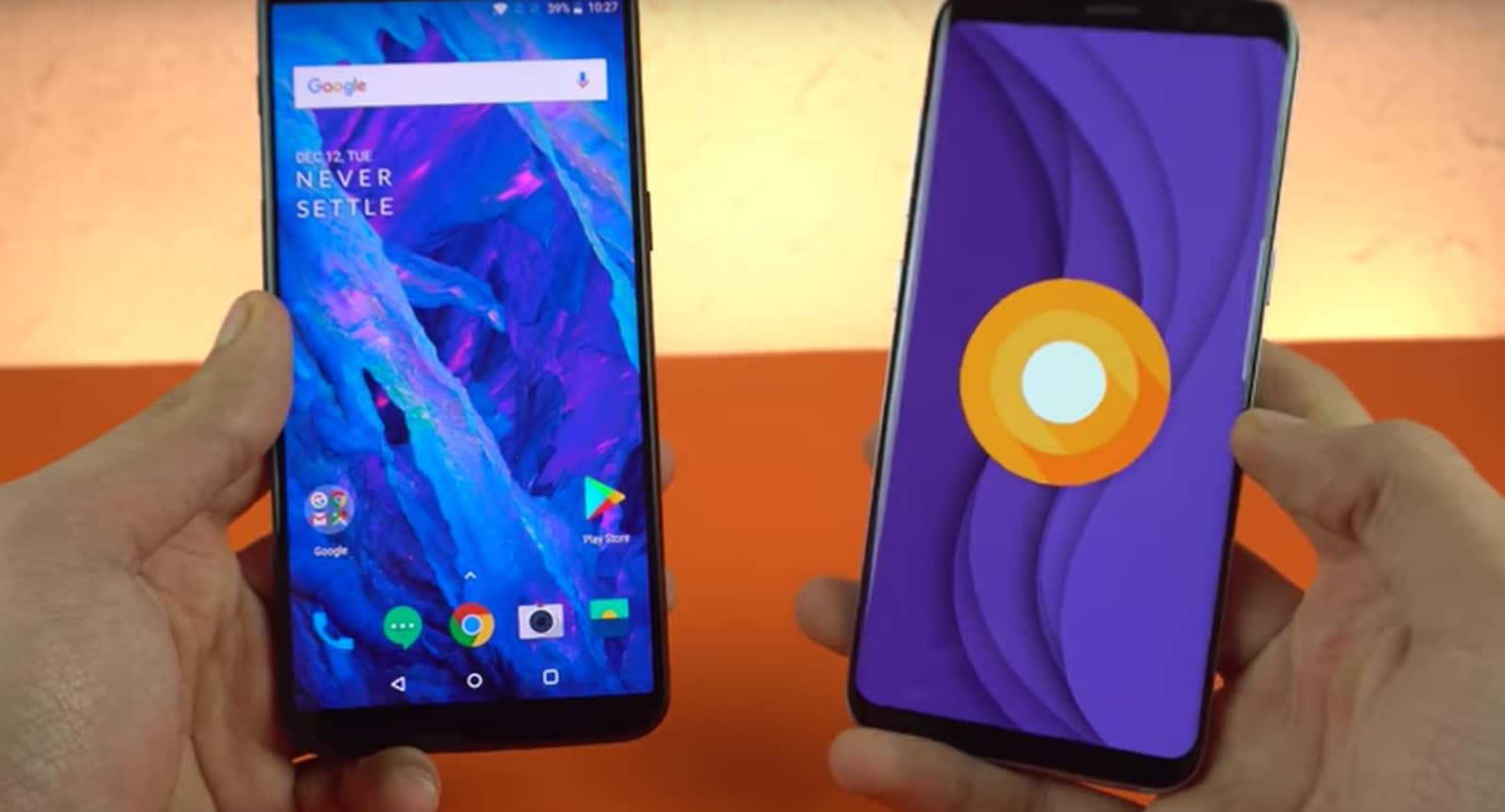 oneplus 5T vs Galaxy S8 android oreo speed test vidéo