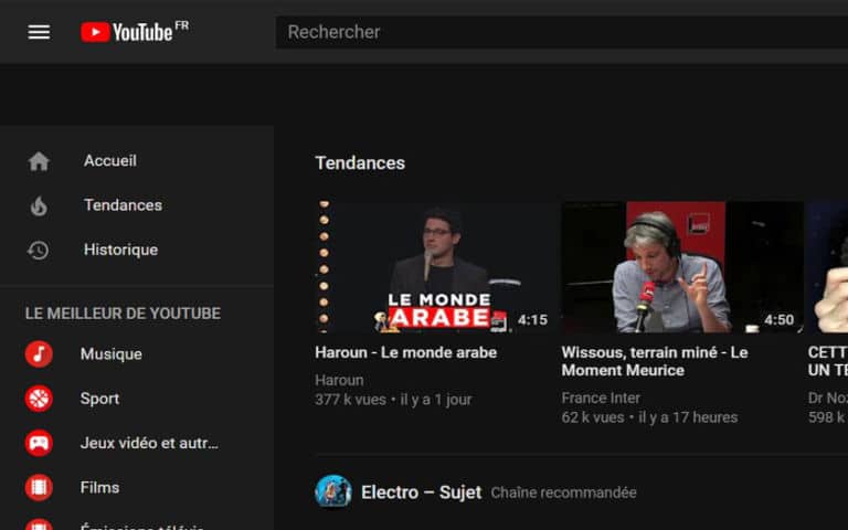 YouTube lance la lecture automatique des vidéos sur la page d'accueil