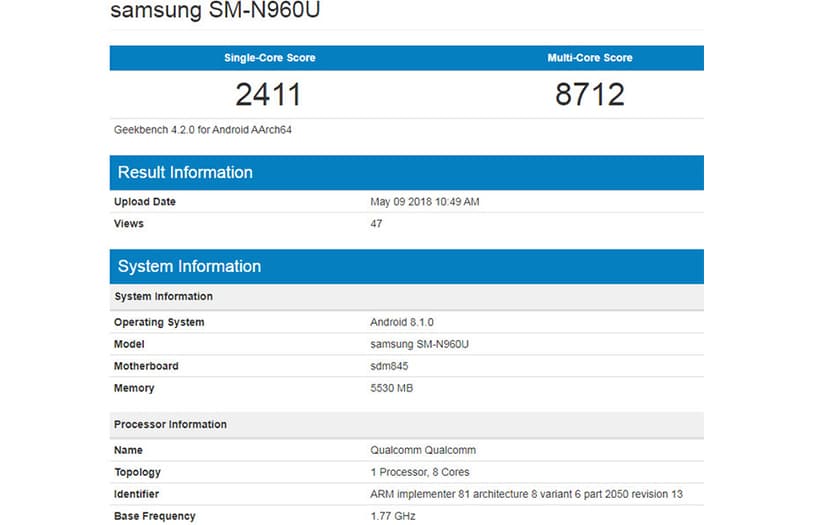 galaxy note 9 benchmark