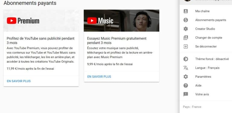 essayer youtube premium