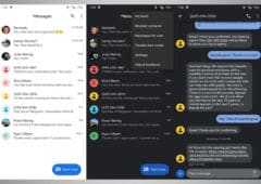 android messages dark mode