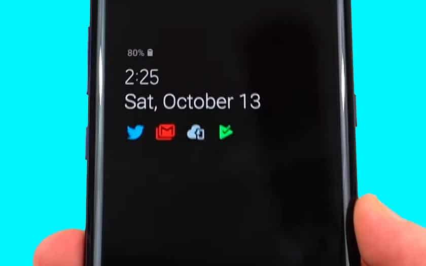 galaxy note 9 s9 android 9.0 pie always on display