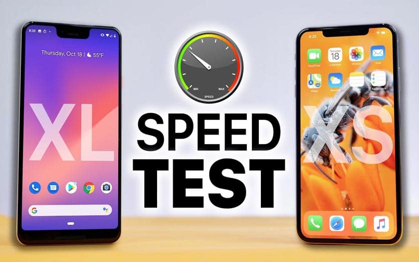 pixel 3 xs vs iphone xs max speed test