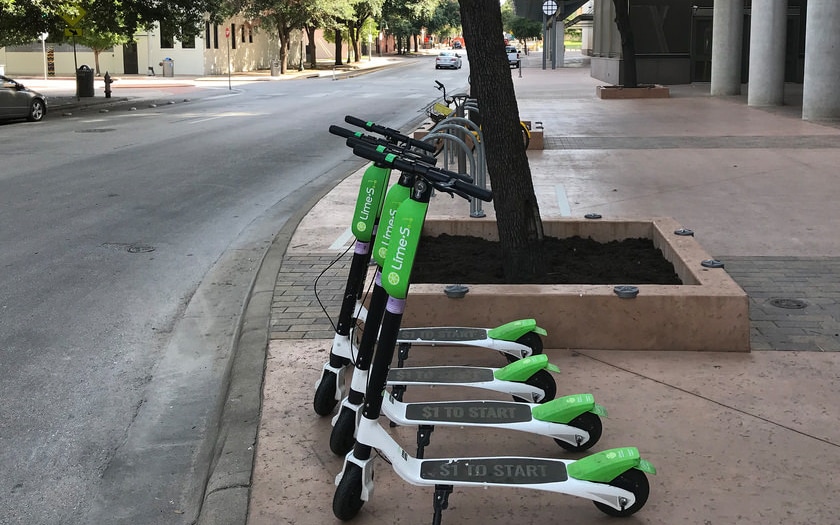 Des trottinettes électriques Lime S à Austin, Texas