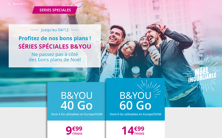 🔥 Offre B&You : Forfaits 40 Go à 9,99 € Et 60 Go à 14,99