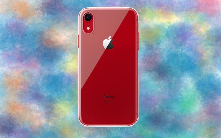coque iphone xr rouge transparente