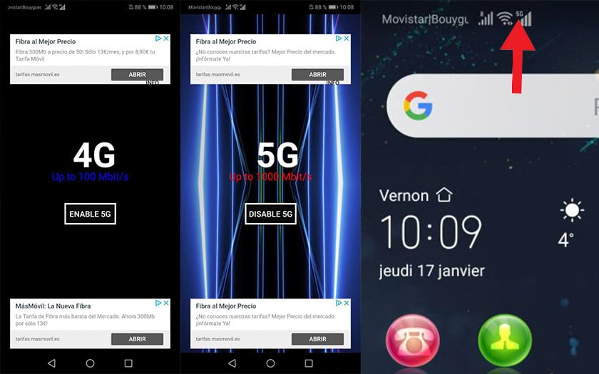 5G simulator max application android faire croire
