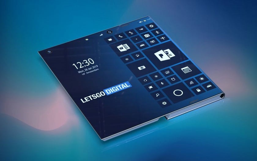 Intel smartphone pliable sous Windows