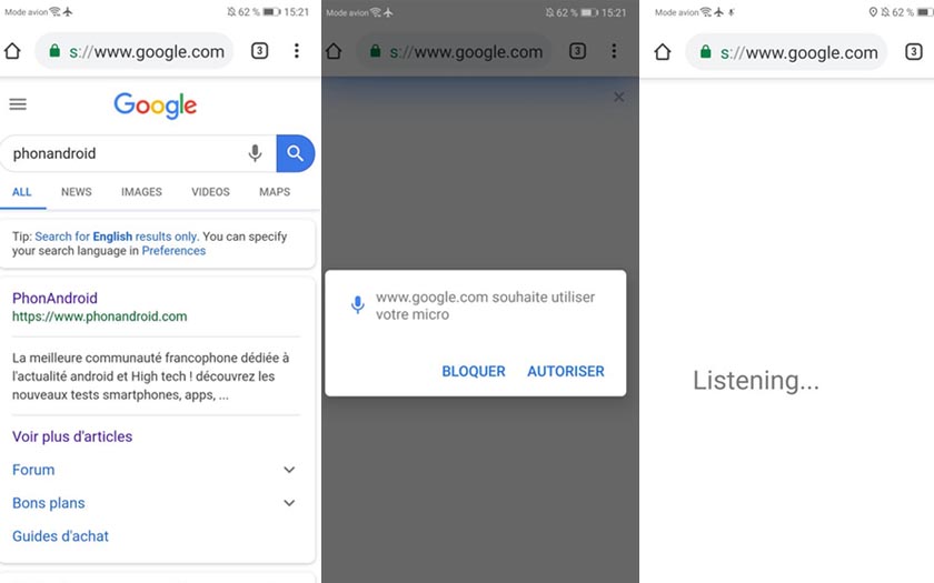 google recherche vocale
