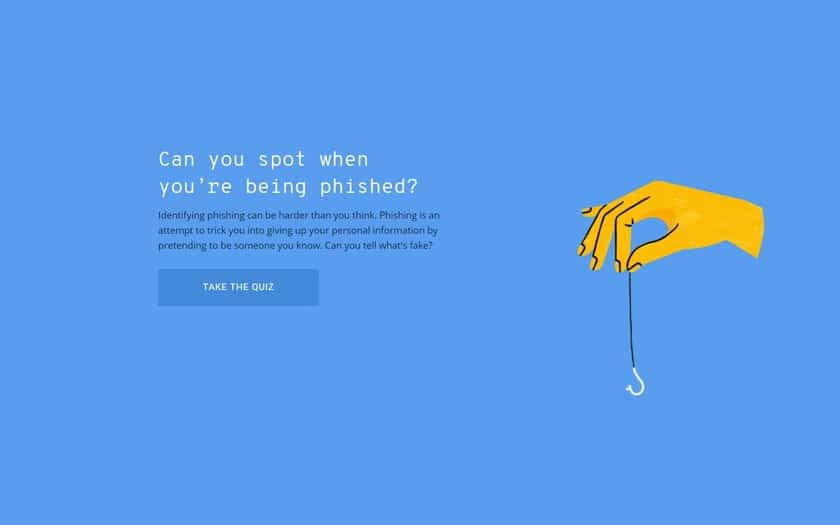 Test phishing Google
